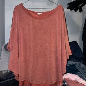 Pol Women's Casual Loose Fit Top - Rust